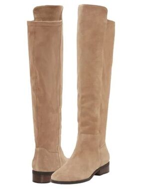 Lucky Brand Beige Suede Over-the-Knee Boots Sz 10